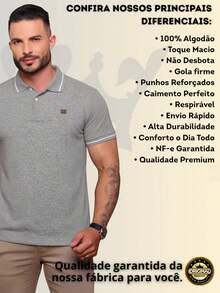 Kit Of 2 High Quality Polo Shirts 100% Cotton Men's Basic T-Shirt Autumn Spring Spring/Autumn Summer Winter All Spring/Summer Autumn/Winter Spring/Summer/Autumn Regular Fit Christmas Thanksgiving Valentine's Day Pride Month Teacher's Day Father's Day Polo Shirt - Quân đội và hỗn hợp - Xem 4