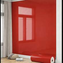 1 Roll Kitchen Oil-Proof, Heat-Resistant, Self-Adhesive Wallpaper, Home Decor For Living Room, Bathroom, Furniture Renovation, Waterproof Countertop & Tile Sticker - Red - View 2