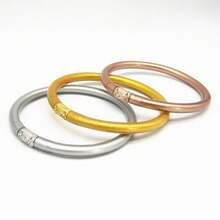 3件套金色亮片填充果冻手镯女士首饰 - 水鑽3件 - 查看 9