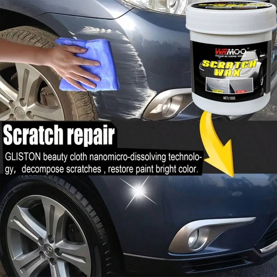 划痕修复蜡划痕抛光漆面划痕去除剂可快速修复漆面上的细微划痕，使汽车再次光亮如新。