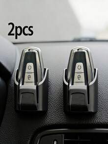 1/2 pezzi Scatole di stoccaggio chiavi per cruscotto auto, Portacarte telecomando multifunzione per auto, Portachiavi 2 in 1 per auto, Scatola di stoccaggio chiavi per interni auto, Riutilizzabile, Scatole di stoccaggio adesive, Organizzatori antiscivolo per cruscotto, Accessori per stoccaggio e organizzazione auto - Multicolore - Visualizzare 2