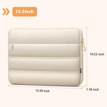 TECOOL 13.3-16 Inch Laptop Protective Sleeve, Soft Quilted Laptop Bag With Front Pocket, Portable Computer Bag Compatible With MacBook Pro Air, HP Laptops And Other Brand Laptops, Women's Office And Travel Computer Bag - View 10