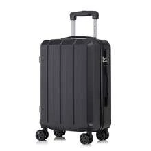 YONSLY Suitcase 16/20/24/28 Inches With 4 Wheels 360° Combination Lock Mesh Pocket Soft Rubber Handle Lightweight Large Travel Suitcase For Vacation - 黑色 - 查看 10