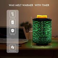 1/2pcs Glass Melted Wax Lamp With 7 Colors LED Color Changing Lamp Candle Lamp Aromatherapy Lamp, Suitable For A Variety Of Room Decorations, Holiday Gifts For Thanksgiving, Halloween, Christmas And Other Holidays, Bulb Not Included - 1PC - View 3