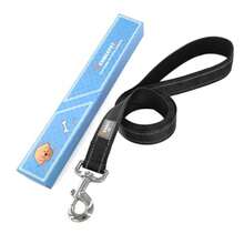 Dog Leash 6 FT Padded Handle Nylon Reflective Dogs Leashes for Medium Dogs Black - Reflector negro - Ver 7