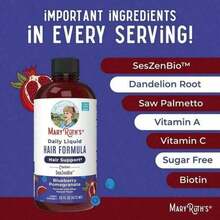 Set de 2 paquetes de apoyo capilar de Mary Ruth | Para el crecimiento del cabello, cabello talla grande grueso y antienvejecimiento - Manojo - Ver 6