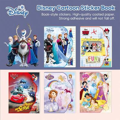 Disney 1 set de pegatinas de princesa, pegatinas de Frozen, pegatinas, pegatinas de coches, pegatinas de dibujos animados, pegatinas impermeables, que se pueden usar en libros, diarios, fundas de teléfono, portátiles, tabletas, botellas de agua, adecuadas como regalos de vacaciones, cumpleaños o recompensa, decoraciones de regalo, recuerdos de fiesta de princesa, recuerdos de fiesta de Frozen, recuerdos de fiesta, recuerdos de fiesta de coches