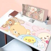 XXL Cartoon Pink Mouse Pad Korilakkuma Rilakkuma Anime Kawaii Keyboard Rug Laptop Cute Gaming Soft Mousepad Computer HD Desk Mat - TK-0000002996 - Xem 1