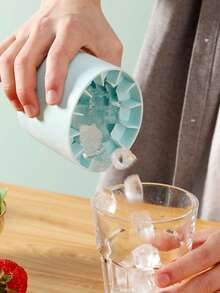 2 khay làm đá viên bằng silicon, máy làm đá viên, cốc đá bào, máy làm đá viên hình trụ, khay làm đá dễ lấy đá ra, có thể làm được 60 viên đá, khay làm đá kiểu nhấn dễ lấy ra, thích hợp cho gia đình, khách sạn, nhà bếp. - Nhiều màu - Xem 12