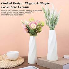 1/3/5 pezzi Piccoli vasi bianchi da fiori in stile boho, vasi in plastica composita per fiori secchi, erba pampa e bouquet, centrotavola per matrimoni, feste, tavoli da pranzo e decorazione della casa - vaso bianco - Visualizzare 3