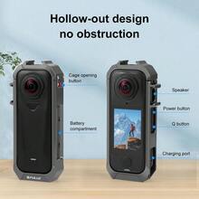 For Insta360 X4 Air PULUZ Metal Protective Cage Rig Housing Frame With Expand Cold Shoe Base (Grey) - View 8