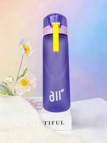 1个哑光印花户外运动创意水瓶，带吸管，防漏设计，适合健身、跑步、户外活动、旅行、露营、野餐，是送给家人和朋友的绝佳礼物。 - 彩色 - 查看 10