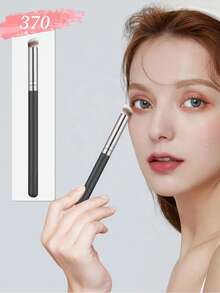 2pcs Angled Flat Concealer Brush Set, Dense Eye & Nose Contour Brush Suitable For Liquid, Cream, Powder Foundation, Highlighting, Contouring (270+370) - Multicolor - View 3