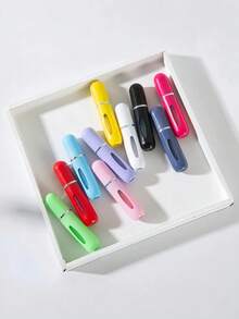 5/4/3/2/1 pieza Botellas de perfume recargables de alta gama, botellas atomizadoras recargables por la parte inferior, botellas de perfume vacías, decantador de perfume portátil para viajes, botellas pequeñas exquisitas, rociado fino, suministros esenciales para volver a la escuela - Multicolor - Ver 14