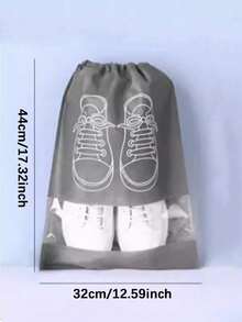 1/5PCS Shoe Storage Bag Wardrobe Organizer Non-Woven Shoe Bag Travel Tote Bag Waterproof Bag Clothing Classification Bag - Grey - View 4