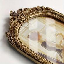 Picture Frame Vintage, Gold Ornate Resin Photo Frame With Glass Front Decor Photo Frame For Photo Display, Wedding Anniversary Party Christmas Valentine Gift Window Shaped Frame For Tabletop And Wall Mounting, Antique Arch Frame For Home Office Decor - Multicolor - View 6