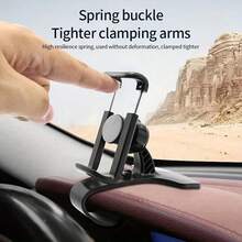 Car Phone Holder Mount, Dashboard Clip Mount With 360° Rotation, Single-Hand Operation & Anti-Slip Silicone Pad, Universal Car Phone Stand Compatible With All Smartphones For Driving & Navigation - Multicolor - View 6