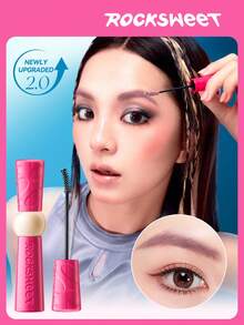 ROCK SWEET Eyebrow Tinting Gel: Natural, Waterproof, Non-Smudging, Long-Lasting Shaping, Suitable For Thick Eyebrows [Pink Tube] - 02#灰棕色 - 查看 4