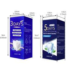 AHVTE 80克泡泡糖味牙齿美白粉，口腔清洁 - 3D藍色+5D藍色組合裝 - 查看 9