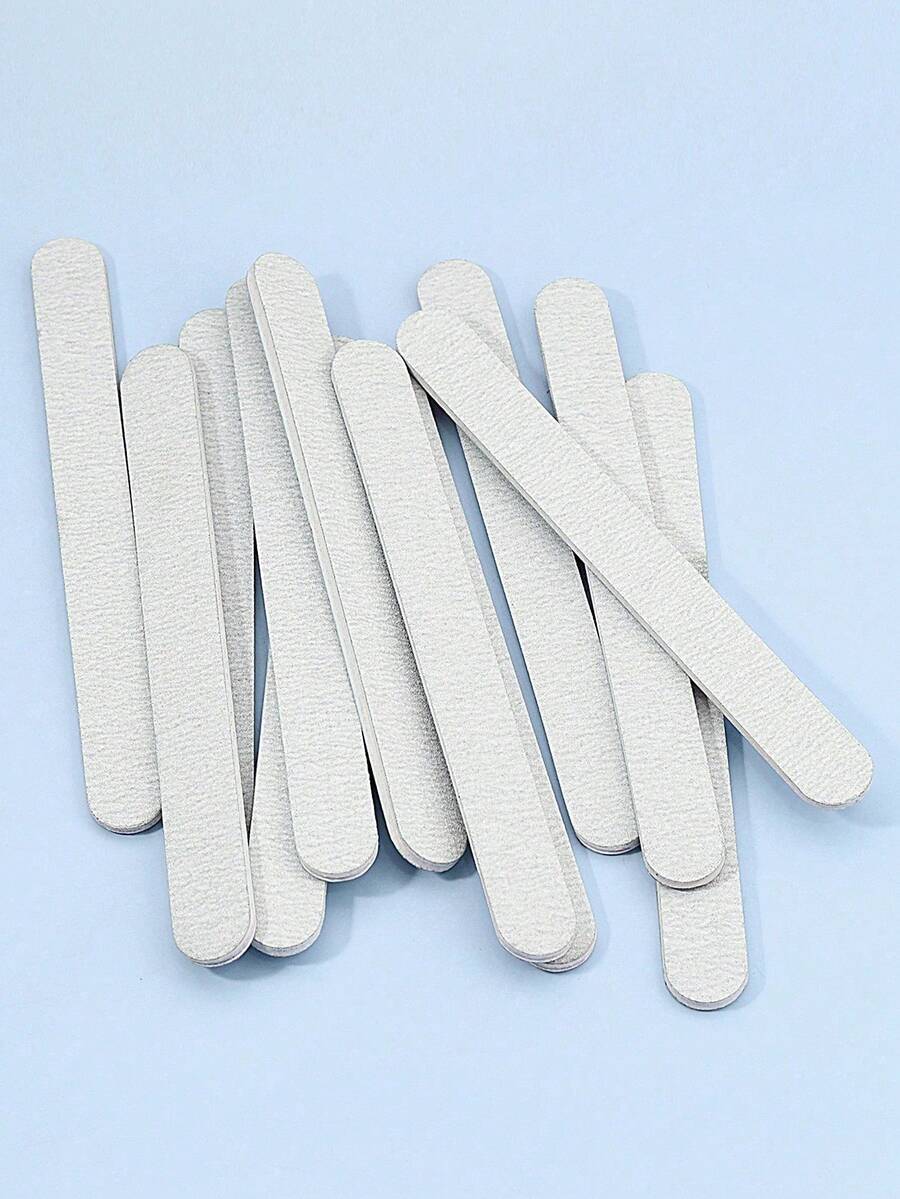 1片100/180目灰色指甲锉砂纸，直型指甲修甲砂纸条，高品质防脱落指甲修甲砂纸条 - 灰色100/180 - 查看 1