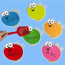 Reusable Fly Swatter Cards, Blank Cards, Kindergarten Clapping Games, Montessori Education, DIY Learning Cards, Educational Supplies, Back To School - Multicolor - View 4