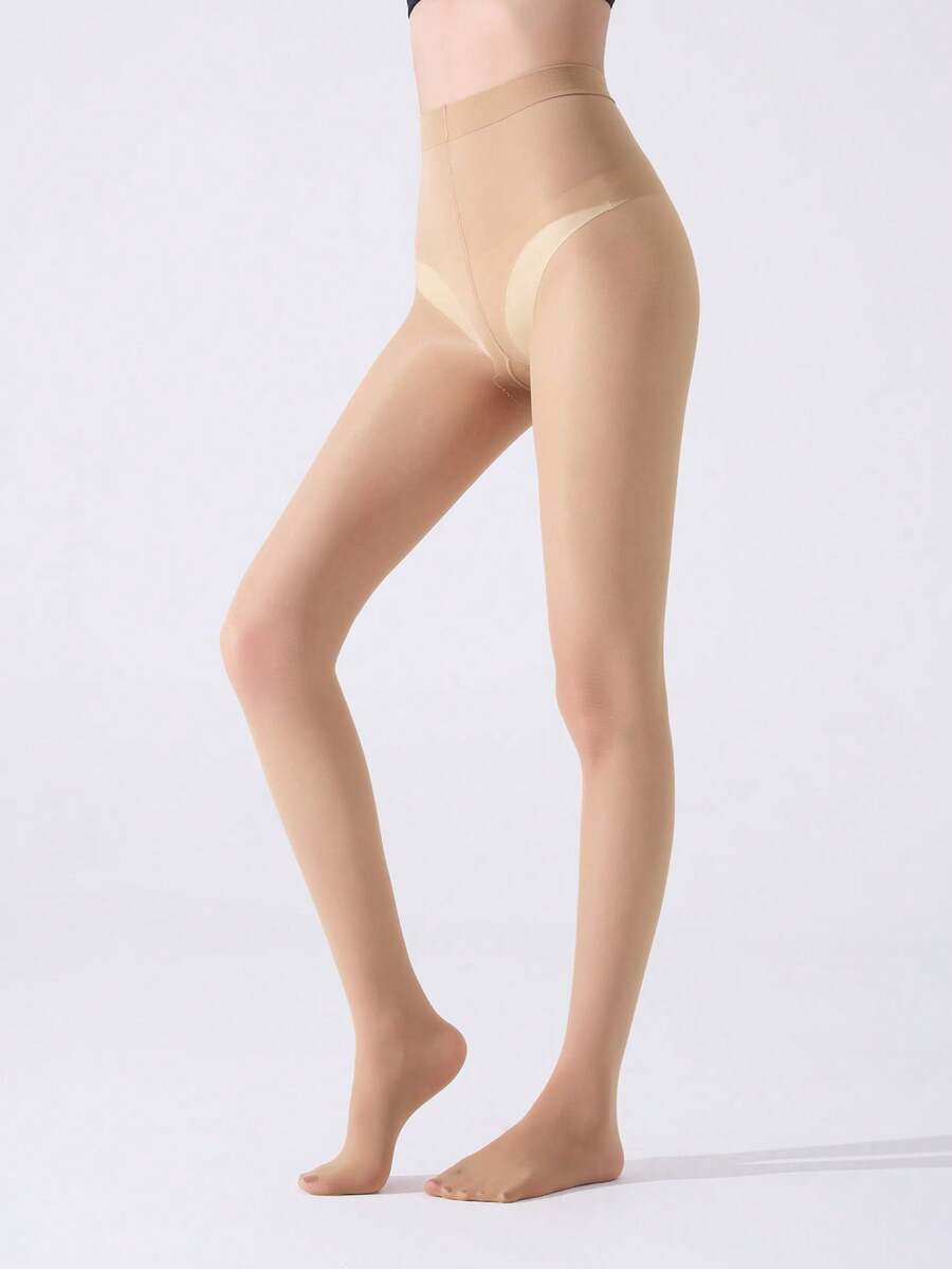 1pc Women's 30D Slimming & Lifting Pantyhose - Brown - View 1