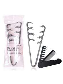 Bộ 2 món - Lược răng thưa và lược gấp 2 trong 1, thích hợp để tăng độ phồng cho tóc, tạo kiểu tóc xoăn bồng bềnh và tóc mái, dụng cụ tạo kiểu tóc unisex giúp ngăn ngừa tóc xơ rối. - Nhiều màu - Xem 2