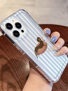 1pc Minimalist Personalized Dog Pattern Transparent TPU Shock-Absorbing Anti-Fall Anti-Fingerprint Phone Case, Compatible With IPhone 16/16Pro/16Plus/15/15ProMax/15Pro/11/12/13/14ProMax/11Pro/11ProMax/12Pro/12ProMax/13Pro/13ProMax/14Pro/14ProMax, Soft Shell, Elegant Creative Design - Multicolor - View 2