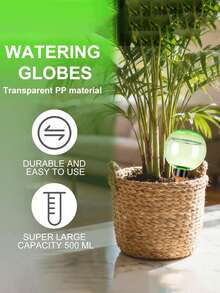 1 pieza Globo de riego lento automático para plantas, Sistema de riego lento de 17.5 oz, Bulbo de riego para plantas, Pico de riego automático, Herramienta de riego automático para interior y exterior, Adecuado para suculentas y flores frescas, Decoración de riego automático - Múltiples estilos - Ver 9
