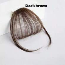 1pc Air Bangs Clip-On Hair Extension - Black - View 9