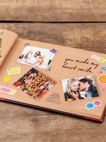 OUR ADVENTURE BOOK Sổ lưu niệm "Chuyến phiêu lưu của chúng ta", Album ảnh kỷ niệm 3D "Chuyến phiêu lưu của chúng ta", Sổ lưu niệm đám cưới, Tiệc cô dâu, Kích thước 11.6 x 7.5 inch, 40 trang. - Kiểu chữ - Xem 6