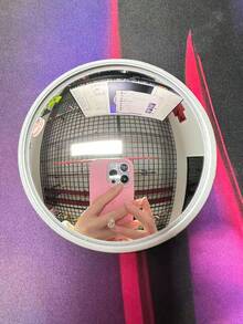 1 Stück Reise Selfie Konvexspiegel, Weitwinkel Glasspiegel, kleiner runder Spiegel geeignet für Fußabdruck Fotografie, Handgehalten Foto Zubehör, einsetzbar für Outdoor Fotografie und Heimdekoration - Neues Modell - Übersicht 14