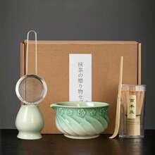 Bộ ấm trà Matcha Sakura Ombre 5 món, gồm: tô trà Matcha, dụng cụ đánh Matcha, tách trà Matcha, que khuấy, thìa trà, bộ tô trà, dụng cụ pha chế Matcha, dụng cụ làm đồ uống và tráng miệng, hộp quà tặng Nhật Bản, bộ khuấy Matcha Matsukane, quà tặng cho người yêu thích Matcha. - Nhiều màu - Xem 14