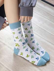 1/3 双随机款女士可爱青蛙图案船袜，春夏款 - 彩色 - 查看 7