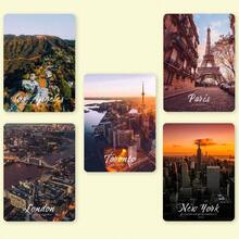 Bộ 1 miếng dán nam châm phong cảnh thành phố thế giới theo phong cách nghệ thuật hiện đại, quà tặng Giáng sinh độc đáo, đồ trang trí tủ lạnh và bề mặt từ tính sáng tạo, mặt sau hoàn toàn từ tính, kích thước 3.31"X2.36" (8.4x6cm) M111 - VIENNA - Xem 5