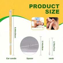 25pcs Ear Cleaning Swabs Set With Ear Candles, Fireproof Tray And Cleaning Rods - And Gentle Earwax Removal Tools For Home Spa Use, Travel And Daily Hygiene - Multicolor - View 3