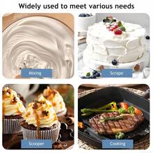 13-Inch Silicone Scraper, Non-Stick Silicone Cream Baking Spatula, Kitchen Cake Scraper Baking Mixing Tool, Suitable For Cooking, Baking, Mixing And Scraping - Multicolor - View 6
