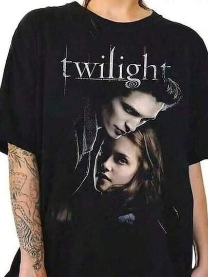 Cotton T Shirt Women 2026 Cotton T Shirt Vintage Twilight Saga Short Sleeves Print Cotton T-Shirt 2026 Summer Men Women Round Neck Retro Y2K Tee Casual Tops For Couple Suitable For Wearing During Christmas Heart & Slogan Bodybuilding Top Boyfriend Style Casual Wear Suitable For AllSeasons Graphic Tee Men Playera De Hombre T-Shirts For Men Funny Shirt MarDi Gras Graphic Tees Women  Women Y2k Spring Clothes Women Cotton  Clothes Women Tops Cute Tops White Tops Streetwear Women Black Tops For Women 90s Party Outfit V Neck Tops Baggy T Shirts Baggy T Shirts Baggy Top Cotton T Shirt Women T Shirt Women Tshirts For Women
