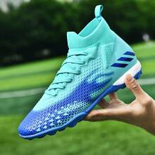 男士足球鞋，耐用轻便的中性足球鞋，室内训练足球鞋，人造草坪足球鞋 - 綠色 - 查看 3