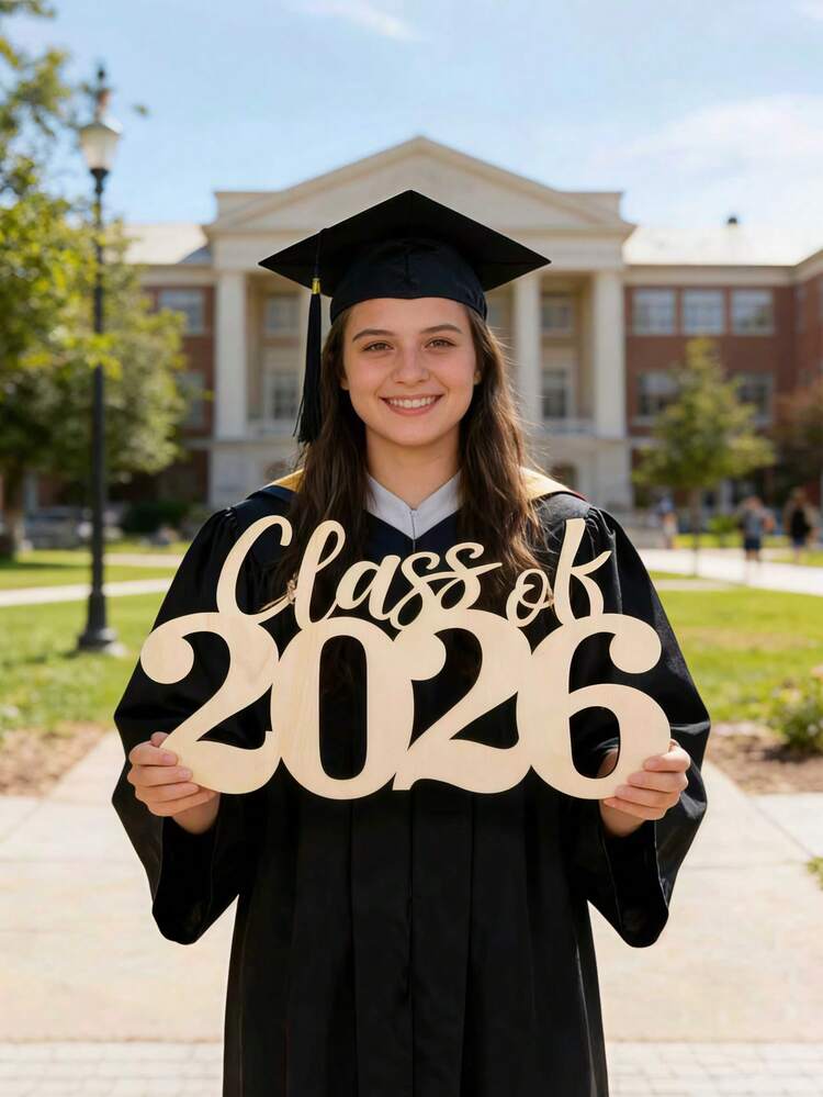 2026 Graduation Decorations, 2026 Class Signs, 2026 Silhouette Decorations, Graduation Photo Backdrops, Customizable Color Signs, High School/College Graduation Decorations, 2026 Graduating Class Signs, Graduation Party Props, DIY Signs For Doodling, Graduation Photo Props - 2026 Graduation Pendant (Original Color) - View 1
