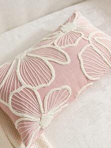 1 buah Sarung Bantal Hias Bordir Bunga Merah Muda Minimalis Modern, Sarung Bantal Bunga Musim Semi/Panas, Cocok untuk Dekorasi Dalam Ruangan, Sarung Bantal Sepanjang Musim, Isian Bantal Tidak Termasuk - Berwarna merah muda - View 5