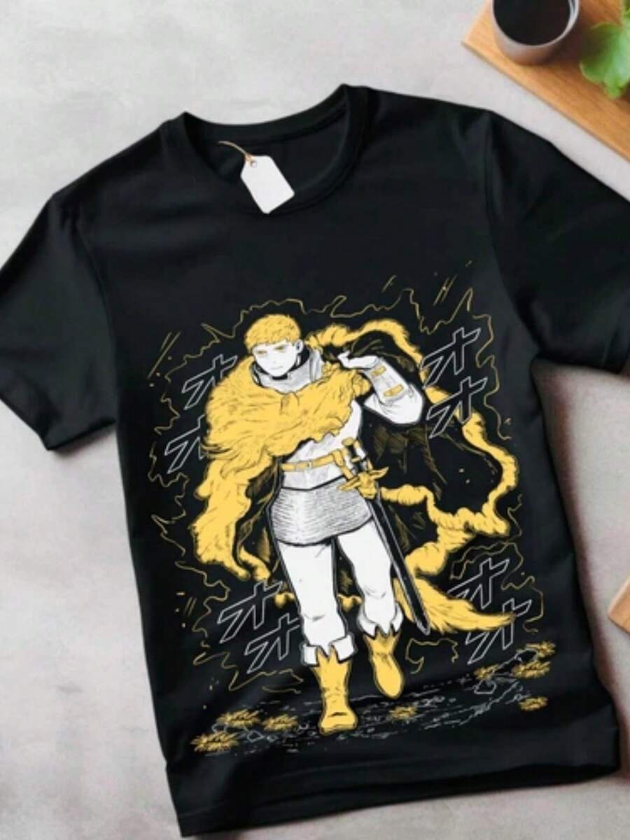 Laios Touden Dungeon Meshi T-Shirt Anime Vintage Special Unisex T-Shirt Gift - màu đen - Xem 1