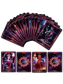Elemento esencial para fiestas de alta calidad, juego interactivo inspirado en el tarot, 50 cartas clásicas de alta calidad, interacción de fiesta con estilo de tarot - Multicolor - Ver 4