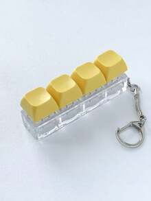 1pc Novelty Keycap Keychain - Colorful Clicky Desktop Toy, Helps Relieve Stress And Anxiety, Fun Office Decor, Unique Gift Choice - Multicolor - View 3