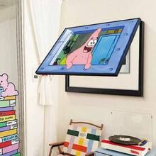 1pc SpongeBob SquarePants SpongeBob SquarePants Door Stickers For Wall, Room, Bathroom And Toilet Cover-Up, Waterproof Theme Party Decoration, The Best Festive Party Atmosphere Decoration For Good Friends, Perfect Party Decoration, Home Decoration Ornaments, Perfect Room Decoration Christmas Gifts For Graduation To Girlfriend Valentine's Day, - Multicolor - View 7