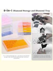 New Diamond Painting Tool Storage Bag, 2-In-1 Diamond Painting Tray Storage Box, Multiple Patterns And Styles Available, Ideal For Diamond Painting Enthusiasts, Perfect Holiday Gift - View 3