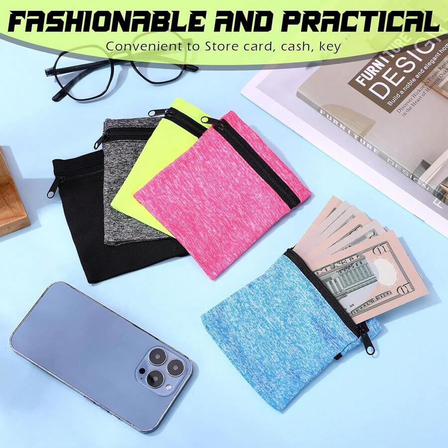 1pc Student Campus Outdoor Sports Elastic Wrist Pouch, Anti-Theft Arm Bag For Running, Holds Keys, Campus Card, Minimalist Dirt-Resistant Design, High Elasticity Fit For Sports, Lightweight Breathable Wear For Campus Sports, Suitable For Campus Running, PE Class, Outdoor Running, Commuting