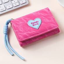 1 Cute Pink Love Button 30% Coin Purse-Multi-Function Card Holder Lady's Wallet, Rose Red/Black/White Multicolor Optional, PU Craft Meticulous, Suitable For Parties, Classrooms, Parties, High-End Occasions. - Multicolor - View 15