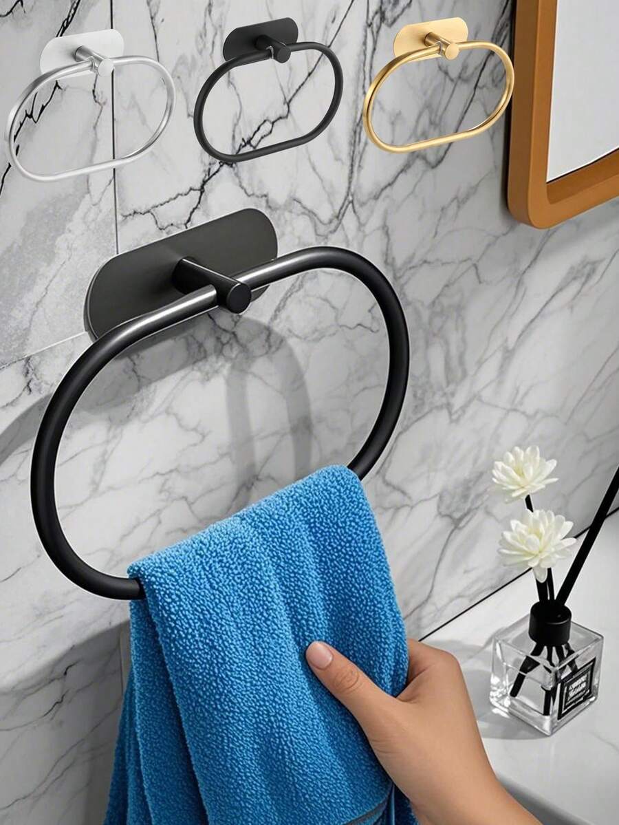 Giá treo khăn dán tường 1 mảnh, thanh treo khăn, giá treo khăn phòng tắm, giá treo khăn bằng thép không gỉ, giá treo khăn gắn tường, giá treo khăn phòng tắm màu đen, giá treo khăn gắn tường phòng tắm, giá treo khăn nhà bếp, giá treo khăn tủ không cần khoan, móc treo khăn, giá treo gắn tường phòng tắm, phụ kiện phòng tắm, màu bạc, vàng, chống thấm nước. - Nhiều màu - Xem 1
