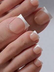 150pcs Short Square Press-On Toenails, Pink French Soft Gel Nail Tips, Suitable For DIY Fake Nails, Minimalist & Versatile, 15 Sizes, For Women Nail Supplies - Màu be - Xem 4